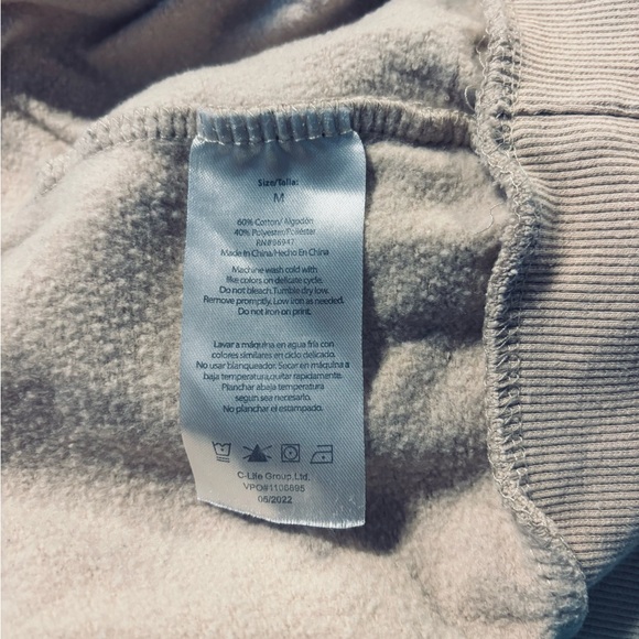 Unisex Marvel Sweatshirt Hoodie Size Medium Tan Iron on decal - Picture 6 of 6